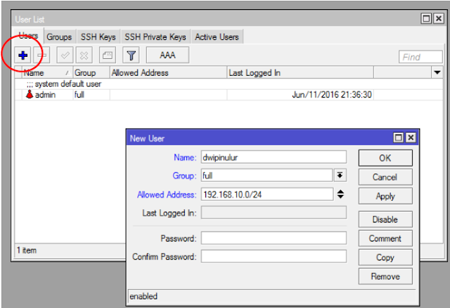 Management User Dan Goup Pada Mikrotik - Cinta Networking