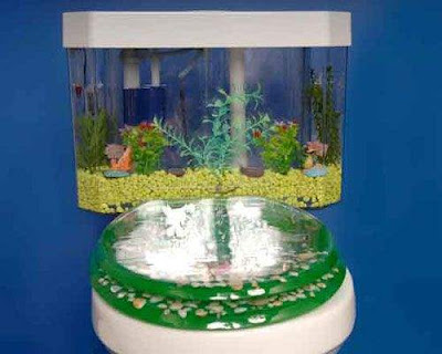 Creative flush toilet Aquarium