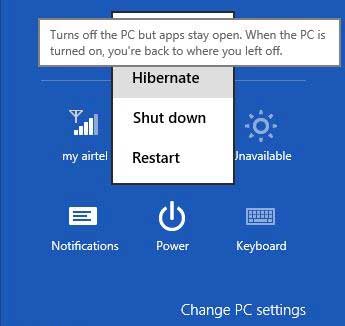 Cara mengaktifkan Hibernate di Windows 8