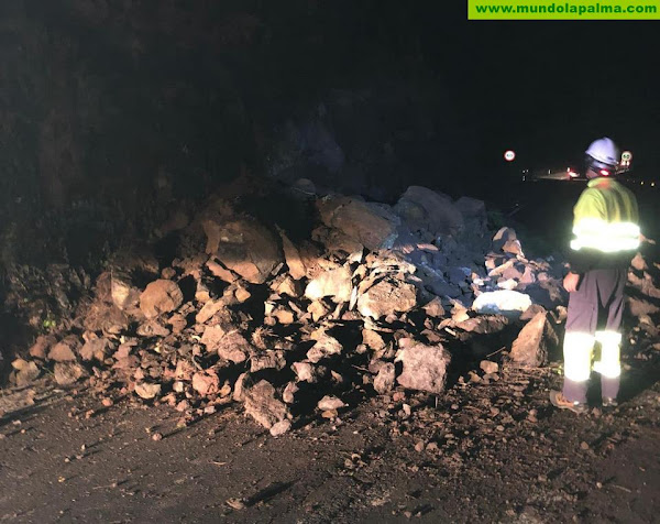 Derrumbe en la carretera de La Cumbre