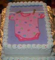 baby shower cake, onesie cake
