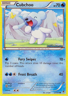 Cubchoo Furious Fists Pokemon Card