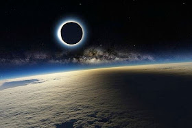 Un eclipse visto desde la estacion espacial internacional
