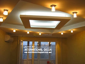 Modern pop ceiling design with spot light for living room, pop false ceiling designs