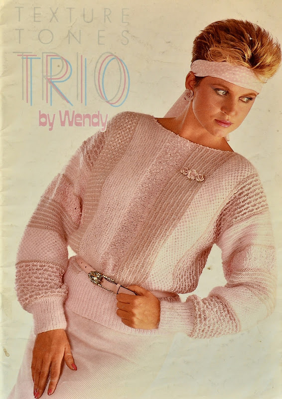 Vintage 1980s Wendy Lady's Vertical Striped Sweater Knitting Pattern No 928