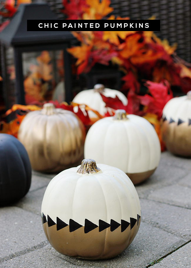 DIY Tutorial: Chic Painted Fall Pumpkins // Bubby and Bean