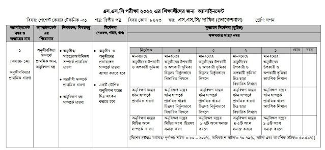 দাখিল ভোকেশনাল পরীক্ষার্থীদের দ্বিতীয় সপ্তাহের পেশেন্ট কেয়ার টেকনিক অ্যাসাইনমেন্ট  উত্তর