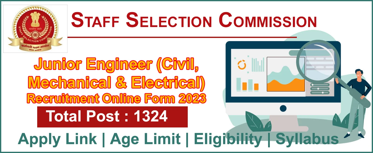 SSC Junior Engineer (Civil, Mechanical & Electrical) Online Form 2023