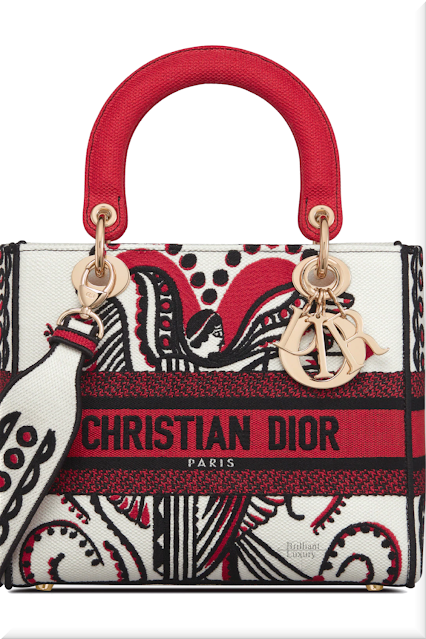 ♦Medium latte multicolor cupidon embroidery Lady D-Lite bag #dior #bags #red #brilliantluxury