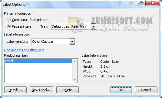 cara print label undangan 103 dengan ms. Word