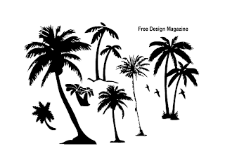 background, bole, coconut palm, collection, contour, crown, flora, green, group, high, illustration, isolated, kit, leaf, natural, nature, object, outline, palm, plant, set, silhouette, tree, tropical, trunk, vector, white