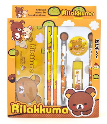 Rilakkuma Stationery School Set Pencil Case Mechanical Pencils Lead Eraser