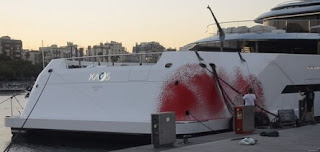 motor yacht kaos vandalised