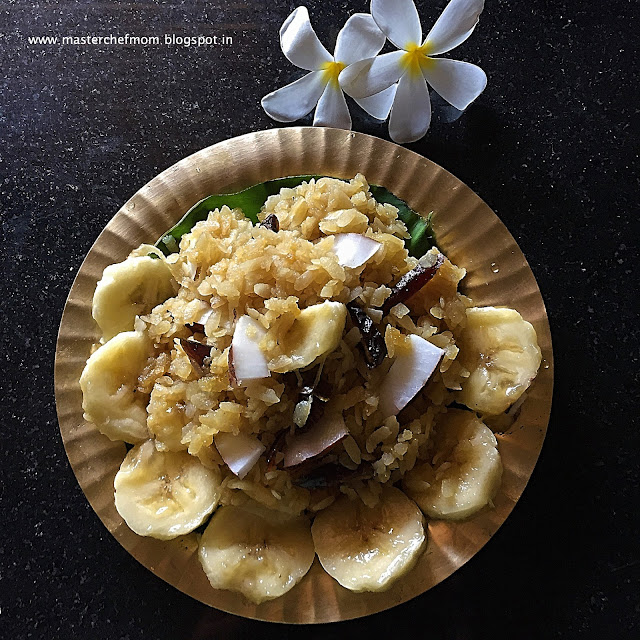 Vella Aval | Sweet Poha with Jaggery 