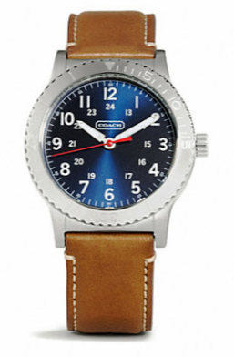 Rivington Stainless Steel Leather Strap Watch (For Men)