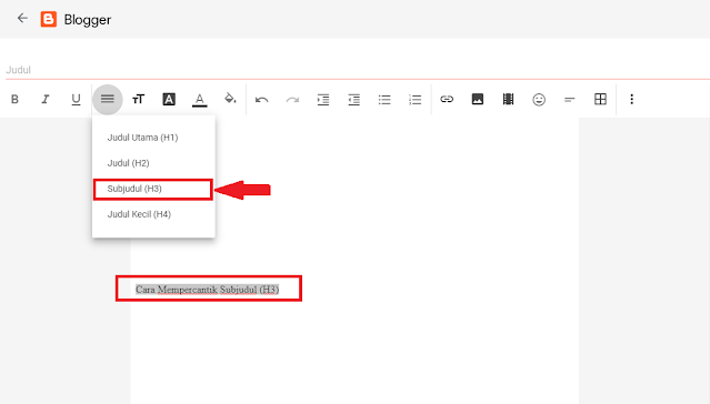 Cara Memercantik Subjudul (H3) di Postingan Blog