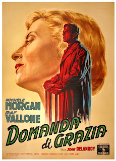 DOMANDA DI GRAZIA. Cartel: 140 x 200 cms. Italia. Arte: Anselmo Ballester. FALSA OBSESIÓN. Obsession. 1954. Francia, Italia. Dirección: Jean Delannoy. Reparto: Michèle Morgan, Raf Vallone, Marthe Mercadier, Jean Gaven, Albert Duvaleix, Robert Dalban, Jean Toulot, Dora Doll, Raphaël Patorni, Martine Alexis, Albert Michel, Pierre Moncorbier, Louis Siegner, Olivier Hussenot.