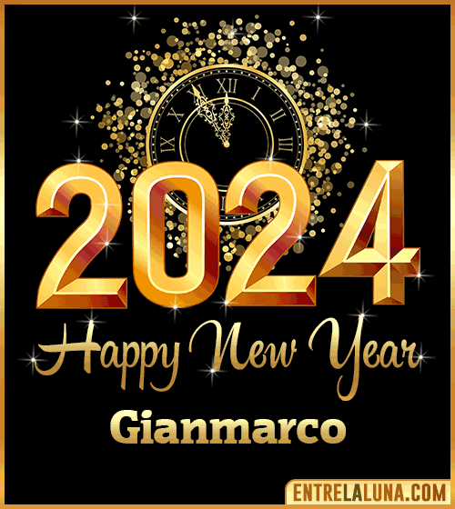 Happy New Year 2024 wishes gif Gianmarco