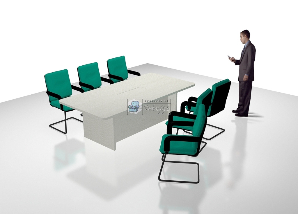 Meja Rapat  Dengan Lan HUB dan Kursi  Rapat  Kantor 