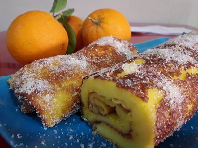 Torta de laranja portuguesa o Brazo de naranja