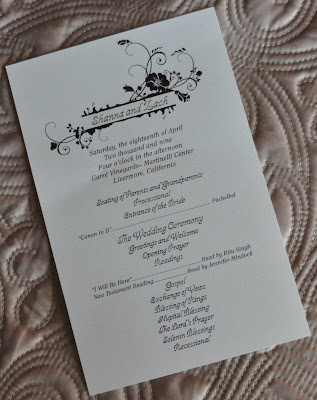 Layout Blair Wedding Program Ink Color Black Paper Natural Linen