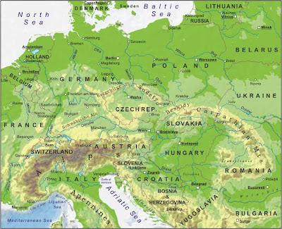 Zentral Europakarte Politisch Bild