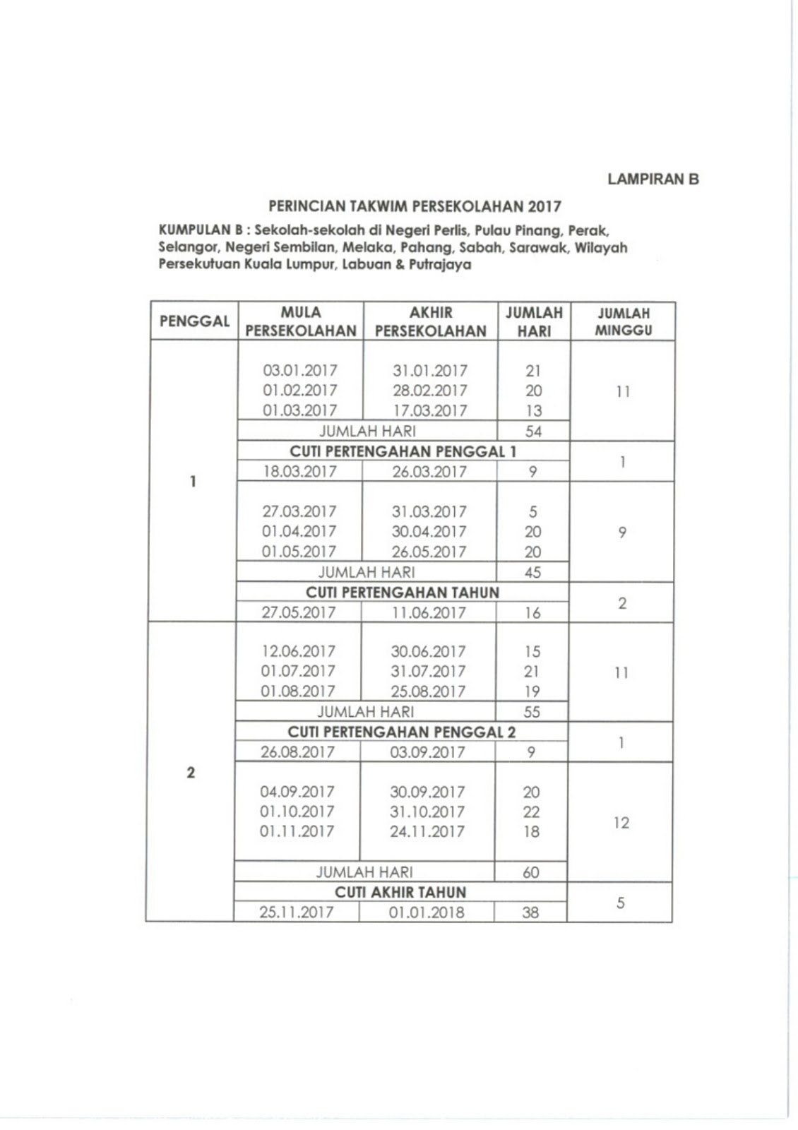 Cuti Perayaan 2017 Rasmi KPM - Pendidik2u