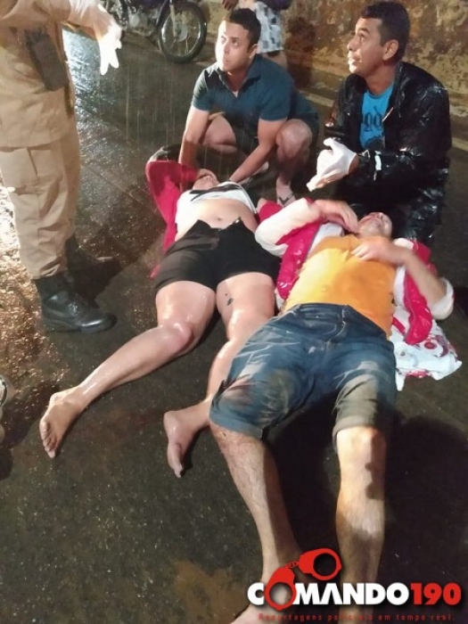  Casal fica gravemente ferido após acidente de moto em Ji-Paraná