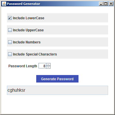 Password Generator Project In Java