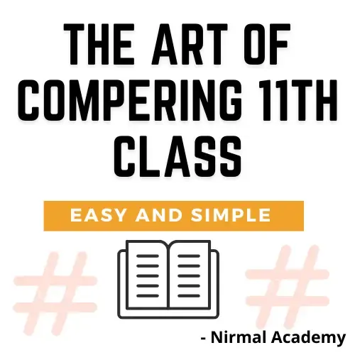 The Art of Compering 11th Class | the art of compering examples