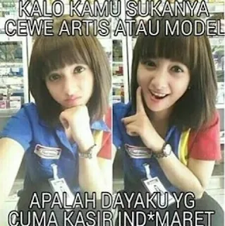 foto kasir cantik indomaret siti rohmah