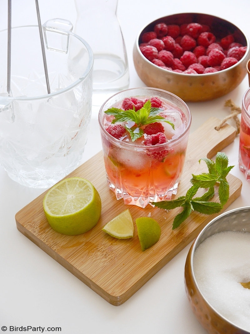 Comment faire un mojito aux framboises - un cocktail rapide, facile et délicieux à préparer pour un apéro d'été !