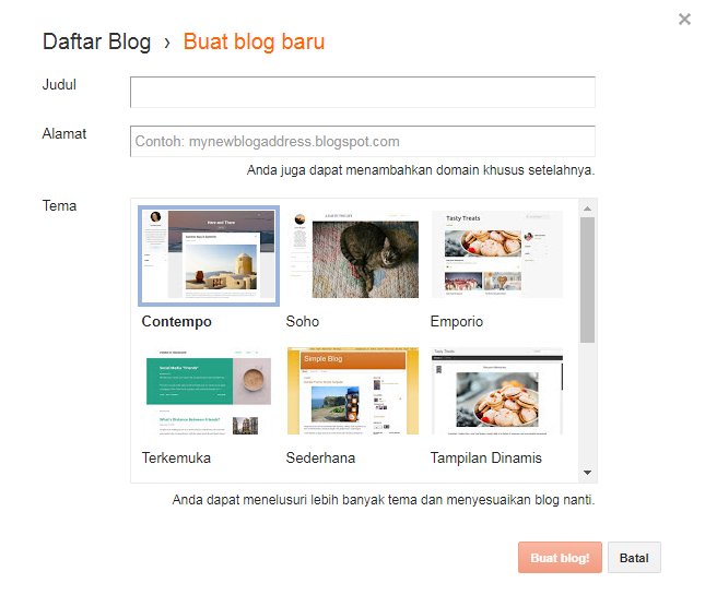  Cara  Membuat  Blog  Pribadi di Blogspot  dengan Mudah dan 