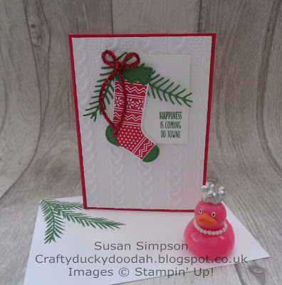 Stampin' Up! UK Independent  Demonstrator Susan Simpson, Craftyduckydoodah!, Hang Your Stocking, September 2017 Coffee & Cards Project, Supplies available 24/7 from my online store, 