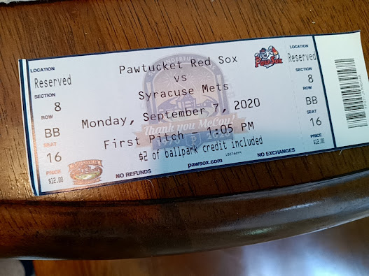 Larry Kessler's ticket to the last PawSox game that never was.