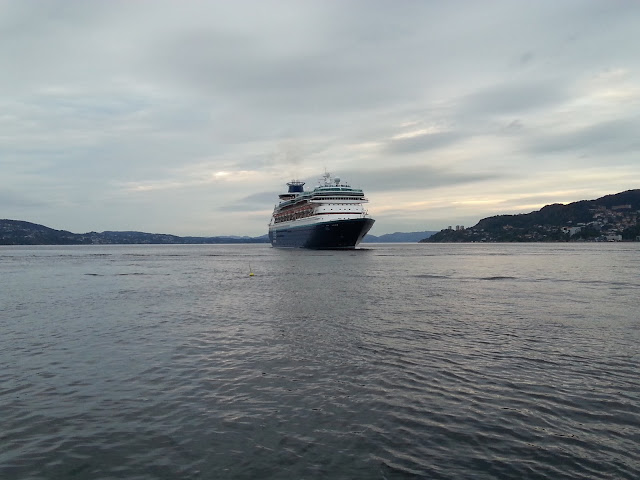 Pullmantur cruise ship Monarch in Bergen, Norway; Fjord cruise