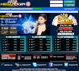  MEGAPOKER88 Judi Poker Domino QQ Online Uang Asli Indonesia Terpercaya