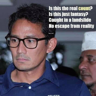 Meme Sandiaga Salahudin Uno Sedih Gagal jadi Cawapres di Pilpres 2019 - Tidak terima kekalahan atau kenyataan