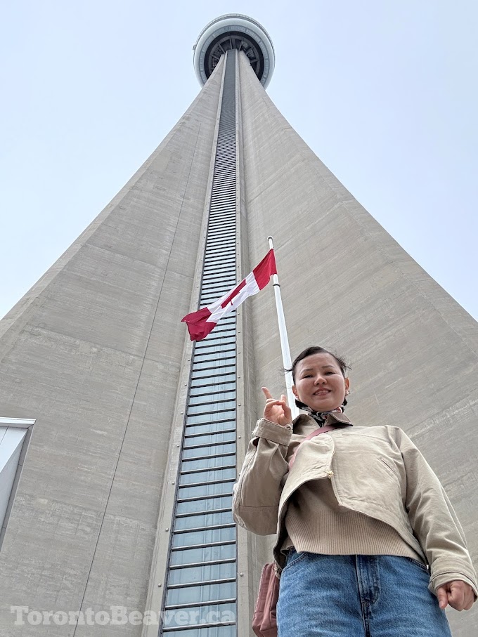 Human, Canadian Flag, And CN Tower... In Order By Height