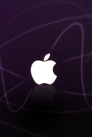 Apple Logo Purple Waves iPhone Wallpaper By TipTechNews.com