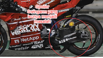 Kontroversi Spoiler Swingarm Ducati 