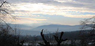 The clouds slowly clearing, mid morning