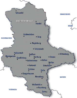 Karte der Provinz Sachsen Anhalt