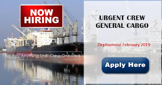 Seaman jobs Able Seaman, Cook, Chief Engineer For General Cargo Ship