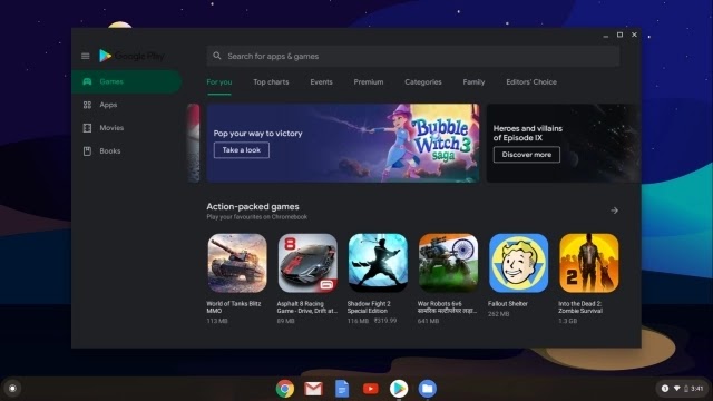 Tampilan Chrome OS Official dengan Play Store di laptop Windows| Gaptogeek