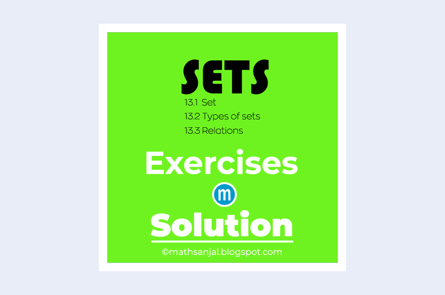 Sets-Math-Chapter-13-Grade 5-Exercise-Solution