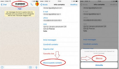 Bloccare contatto molesto WhatsApp su iPhone: tutorial