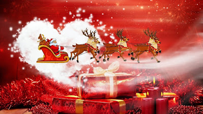 Santa Claus, present, christmas wallpaper