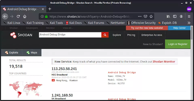 shodan android debug bridge