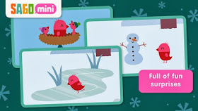 Screenshot Sago Sago Mini Forest Flyer Winter app on OneQuarterMama.ca